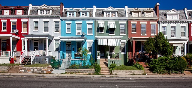 Washington dc, C, City image, row of houses