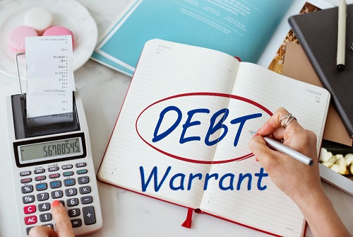 debt obligation banking finance loan money concept, debt warrant